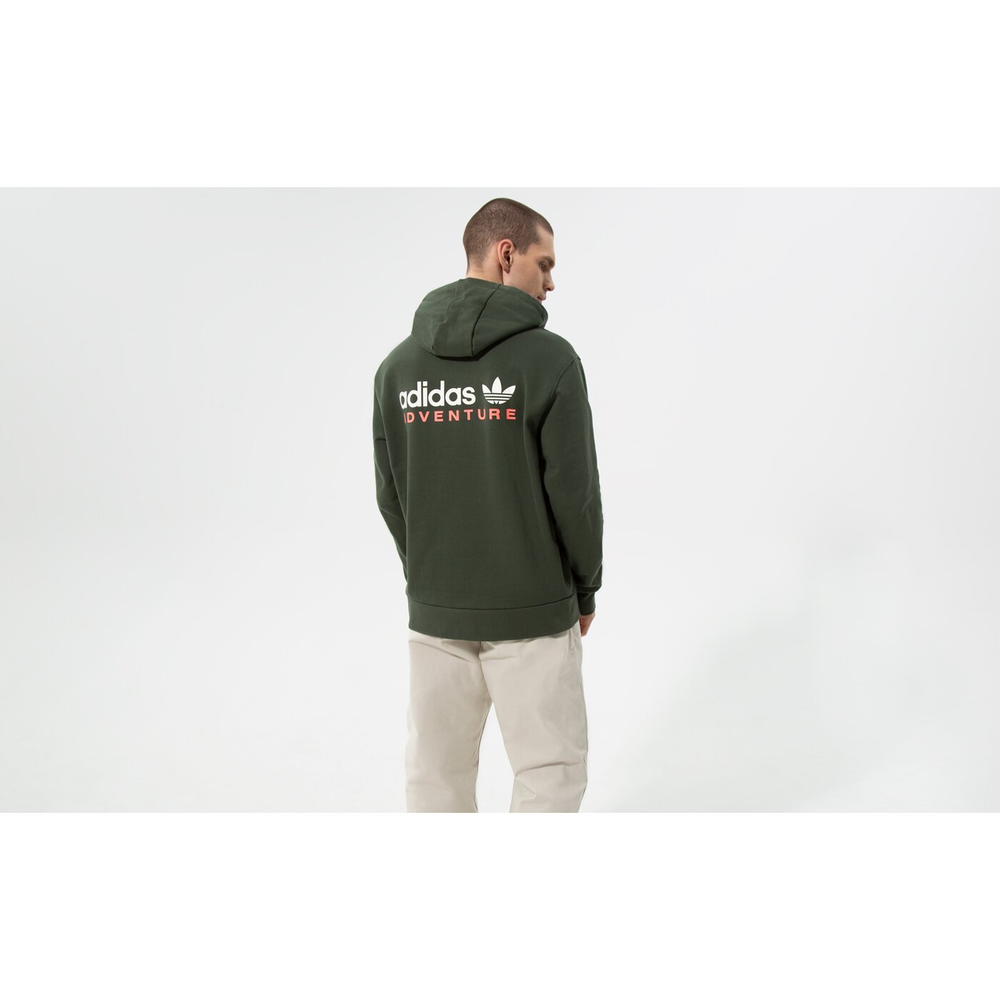 Мъжки суичър ADIDAS СУИТЧЪР С КАЧУЛКА ADV ST HOODY hf4766 цвят зелен