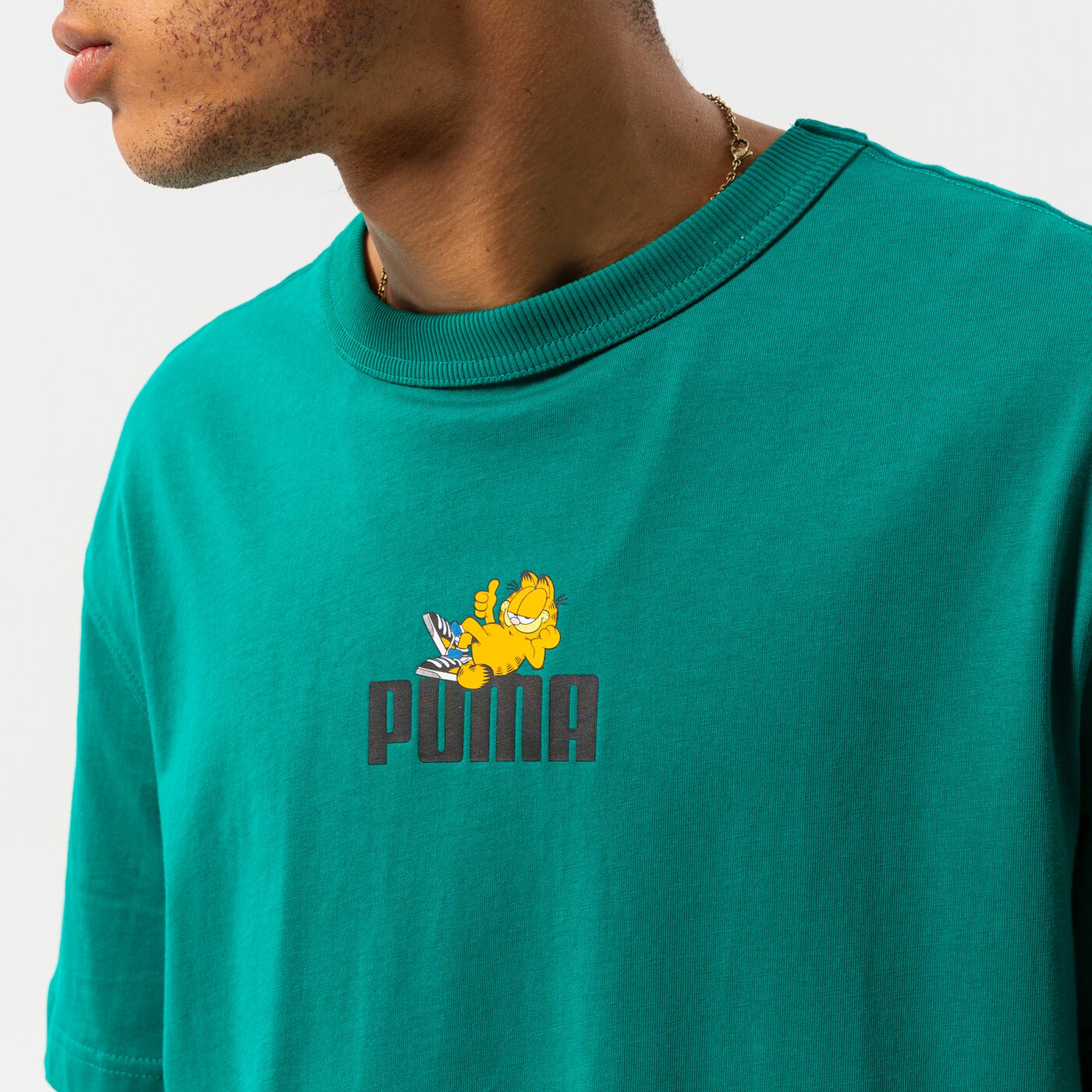 Мъжка тениска PUMA ТЕНИСКА PUMA X GARFIELD GRAPHIC TEE 534433 86 цвят зелен