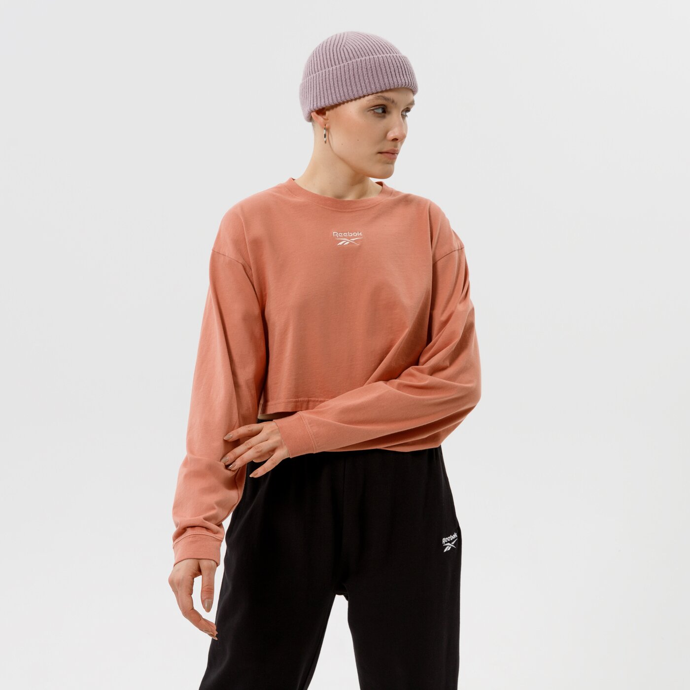 Дамски суичър REEBOK СУИТЧЪР CL WDE COTTON LONGSLEEVE h49247 цвят черен