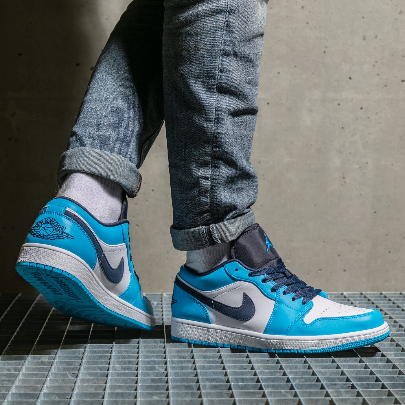 Мъжки маратонки AIR JORDAN 1 LOW  553558-144 цвят бял