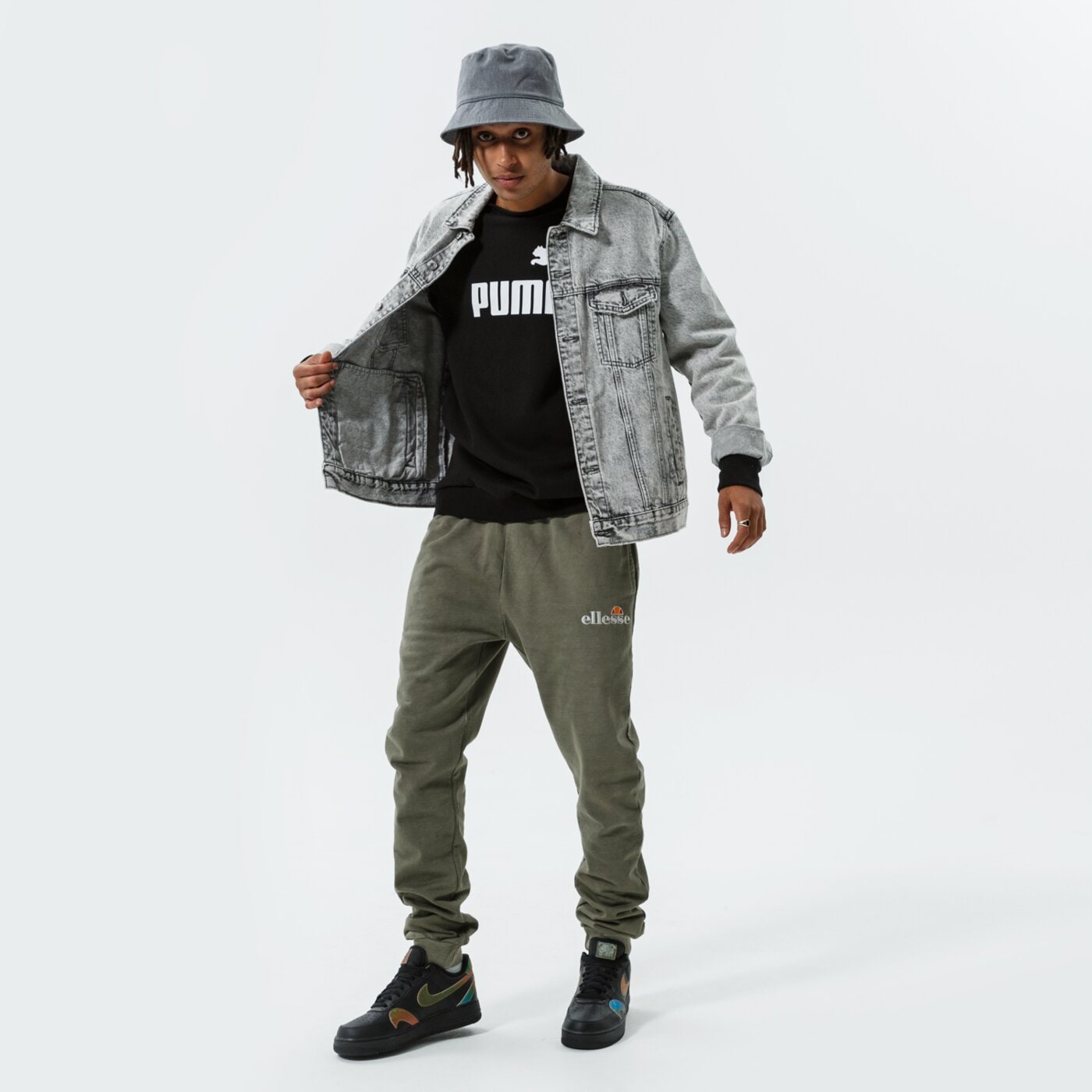 Мъжки суичър PUMA СУИТЧЪР ESS BIG LOGO CREW FL - PUMA BLACK 58667801 цвят черен