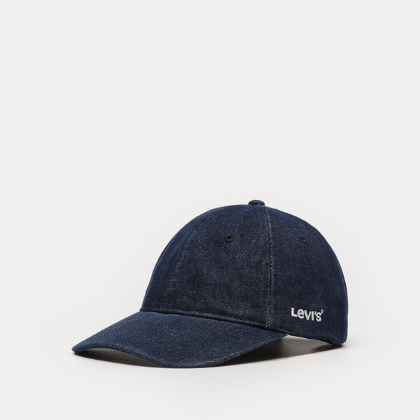 Дамска шапка с козирка LEVI'S ШАПКА ESSENTIAL CAP d75890004 цвят син