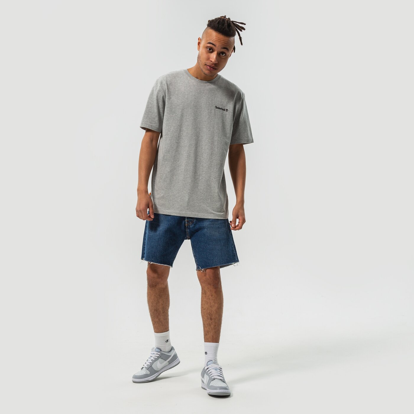 Мъжка тениска TIMBERLAND ТЕНИСКА SMALL LOGO PRINT tb0a5pgz0521 цвят сив