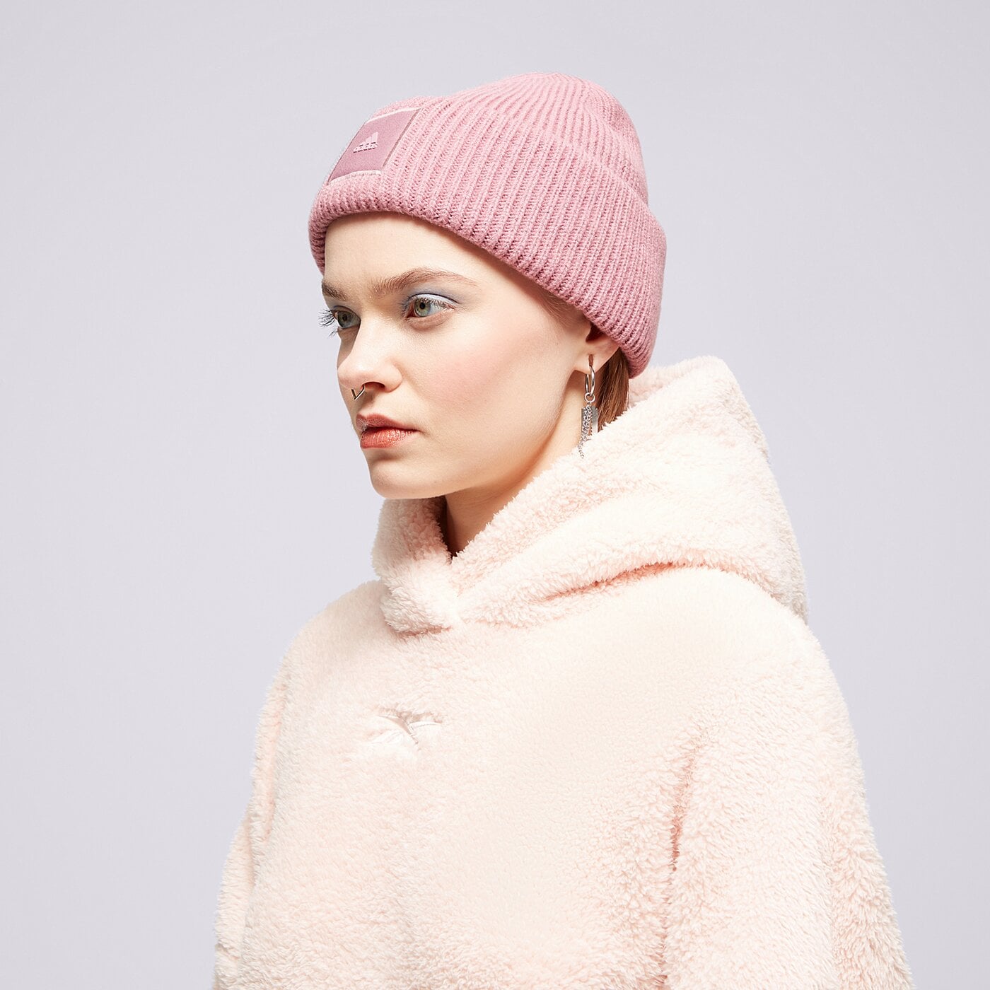 Дамски суичър REEBOK СУИТЧЪР С КАЧУЛКА LUX COZY PLUSH 100035033 цвят пастелнорозов