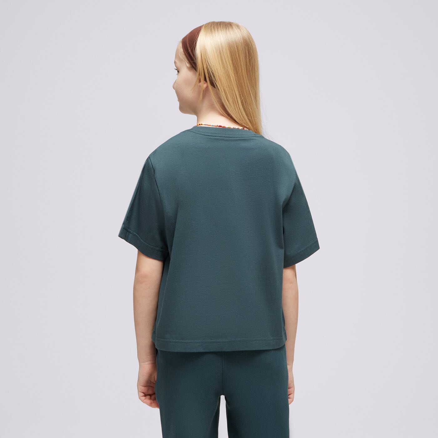 Детска тениска NIKE ТЕНИСКА G NSW TEE BOXY METALLIC HBR GIRL fj6785-328 цвят зелен