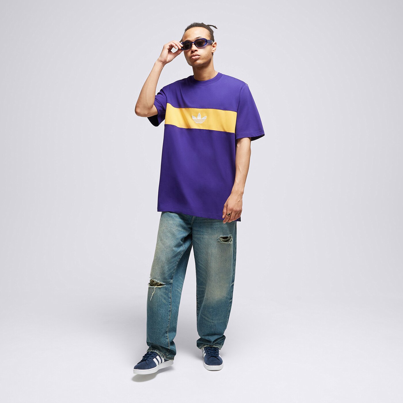 Мъжка тениска ADIDAS ТЕНИСКА NY TEE ij5959 цвят виолетов