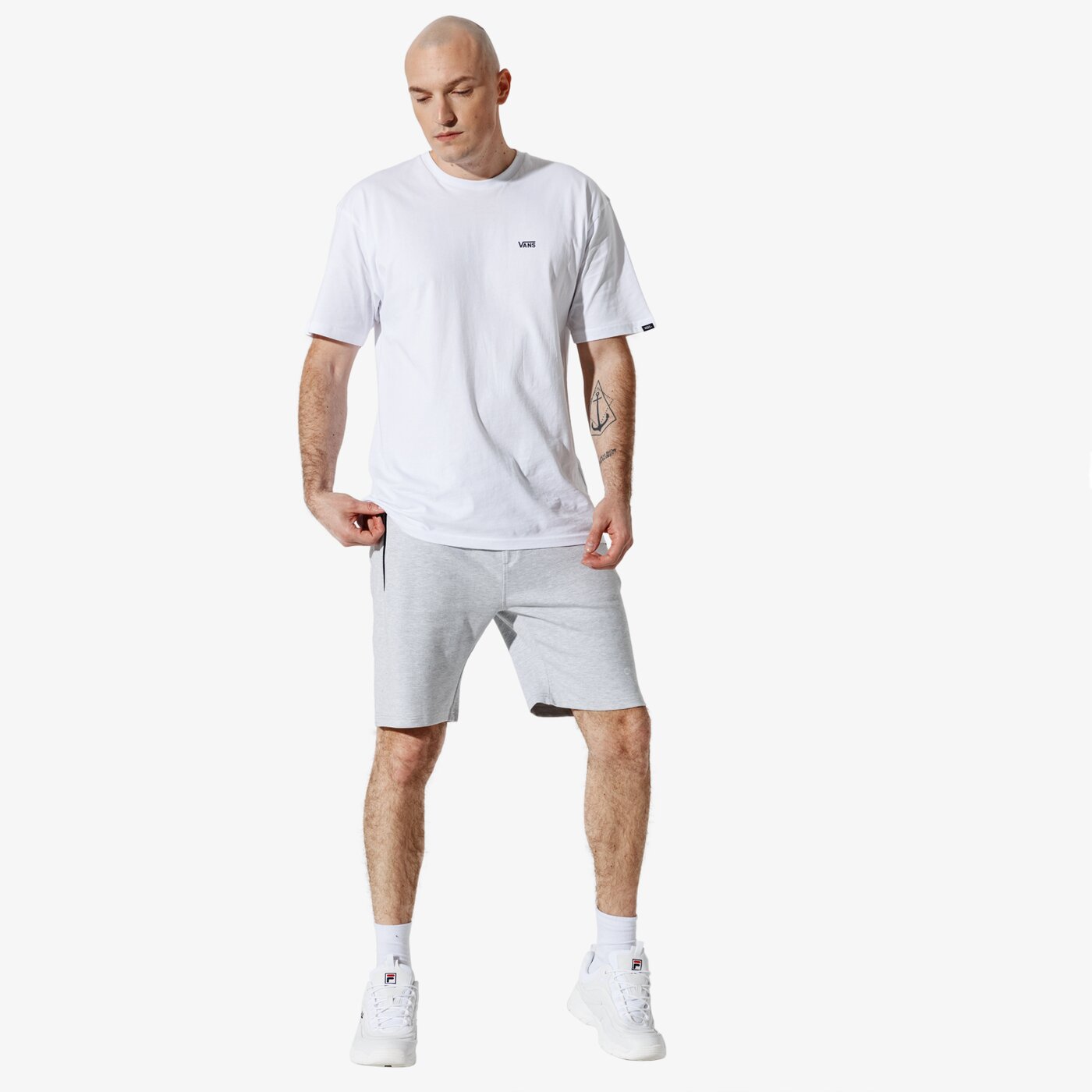 Мъжки къси панталони CONFRONT ШОРТИ CNF ELASTIC SHORTS cf19szm33005 цвят сив