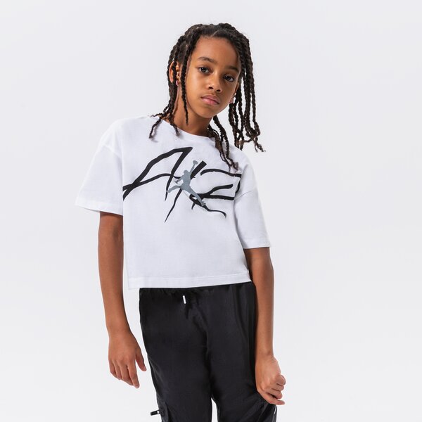 Детска тениска JORDAN ТЕНИСКА SIGNATURE AIR GIRL 45b851-001 цвят бял