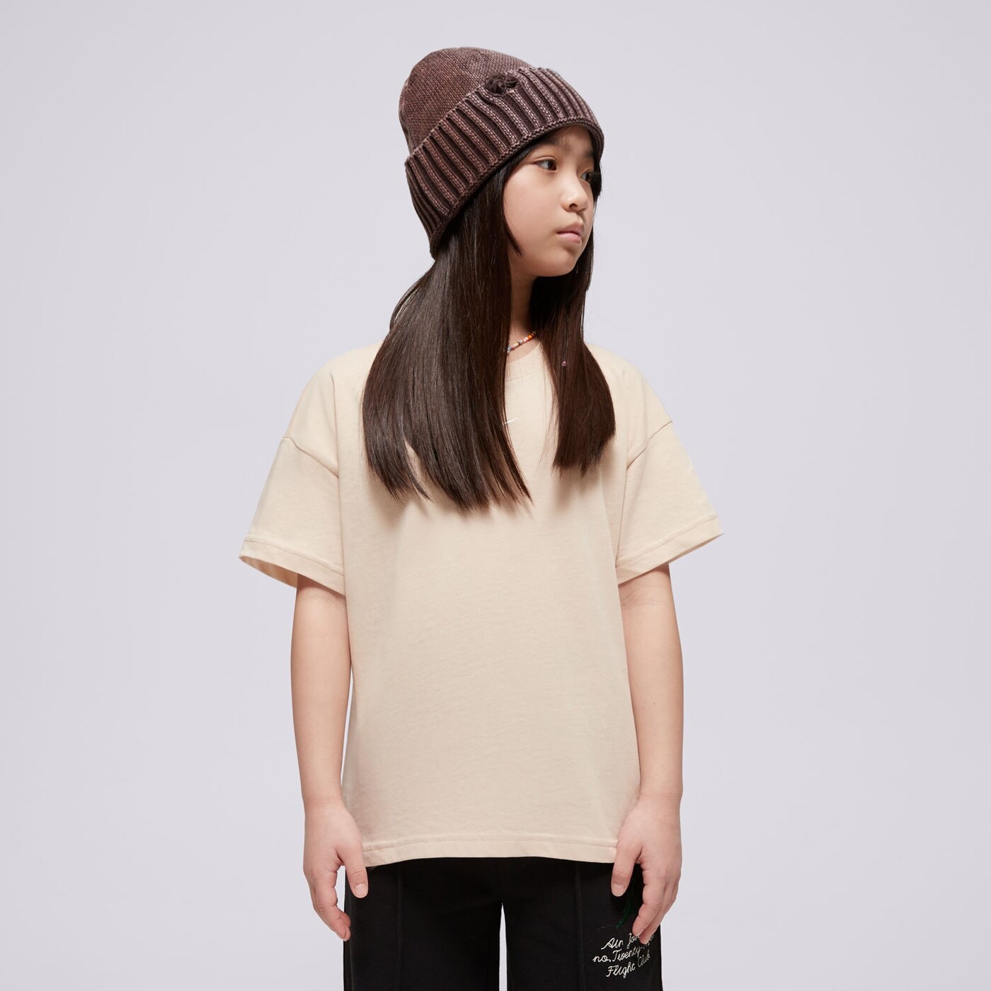 Детска тениска NIKE ТЕНИСКА G NSW TEE BOY ESSNTL LBR GIRL fz5539-126 цвят бежов