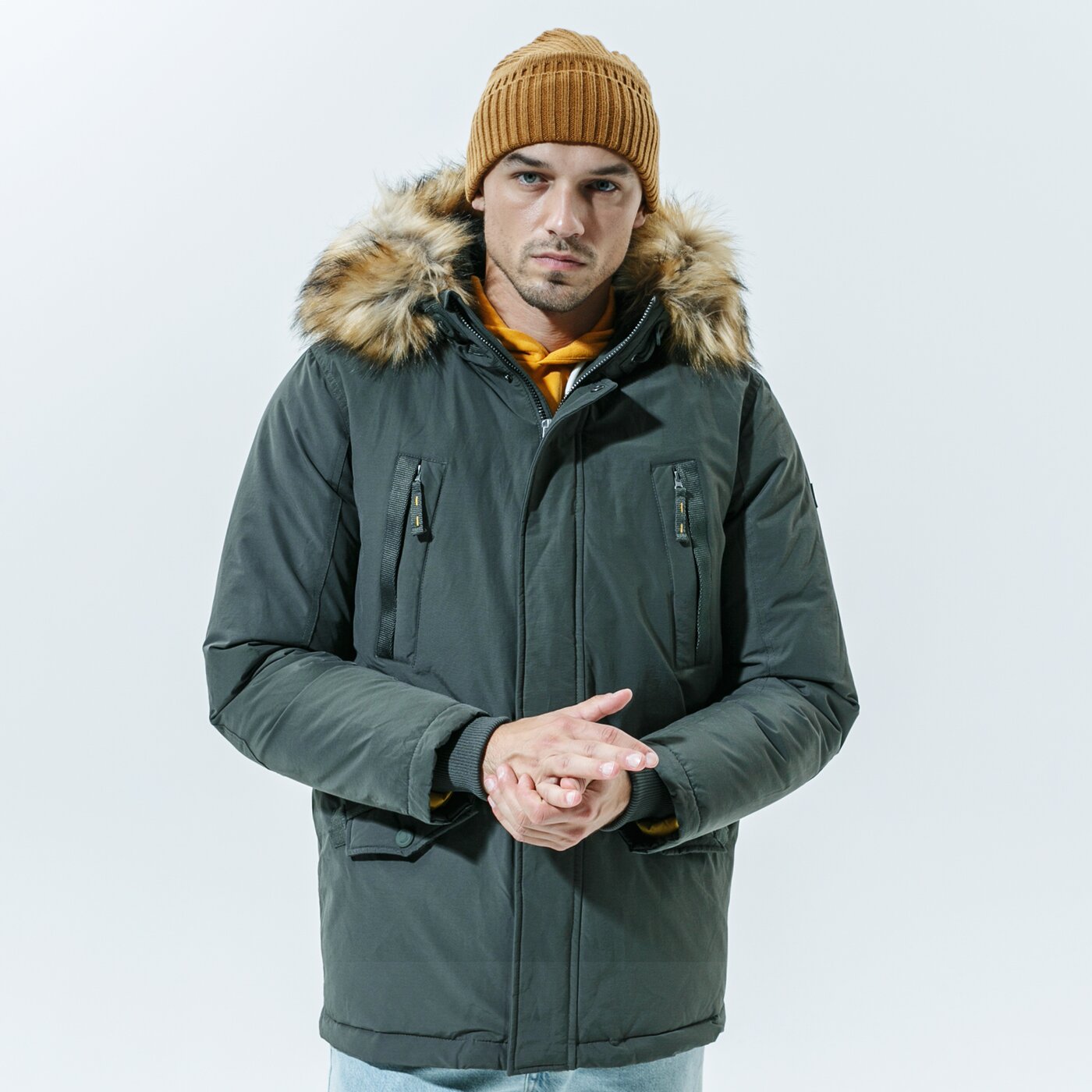 Мъжко зимно яке CONFRONT ЯКЕ ЗИМНО NERS JKT cfv320kud02002 цвят каки