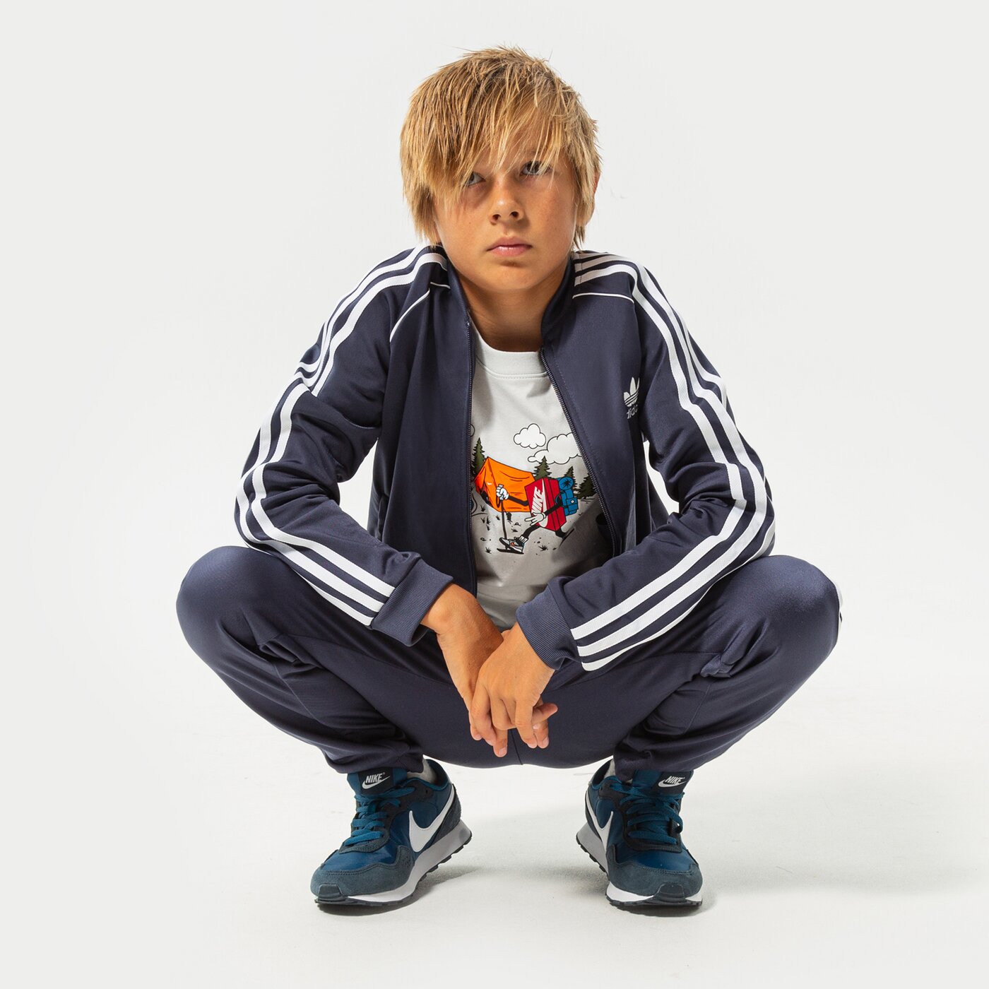 Детска тениска NIKE ТЕНИСКА B NSW TEE BOXY 1 BOY dq3854-025 цвят сив