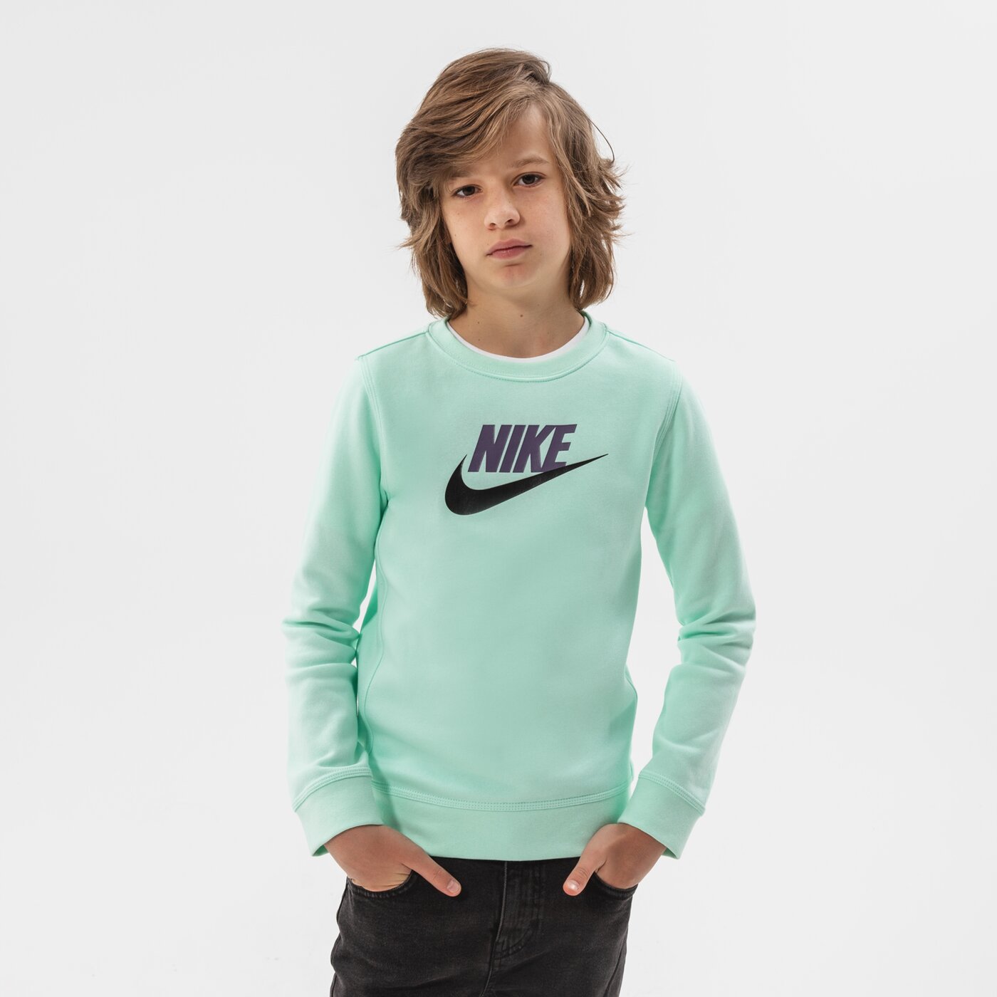 Детски суичър NIKE СУИТЧЪР NIKE SPORTSWEAR CLUB FLEECE BOY cv9297-379 цвят зелен