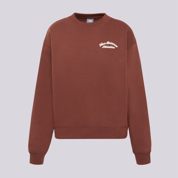 Дамски суичър NEW BALANCE СУИТЧЪР LINEAR HERITAGE FLEECE CREW wt53516rok цвят кафяв