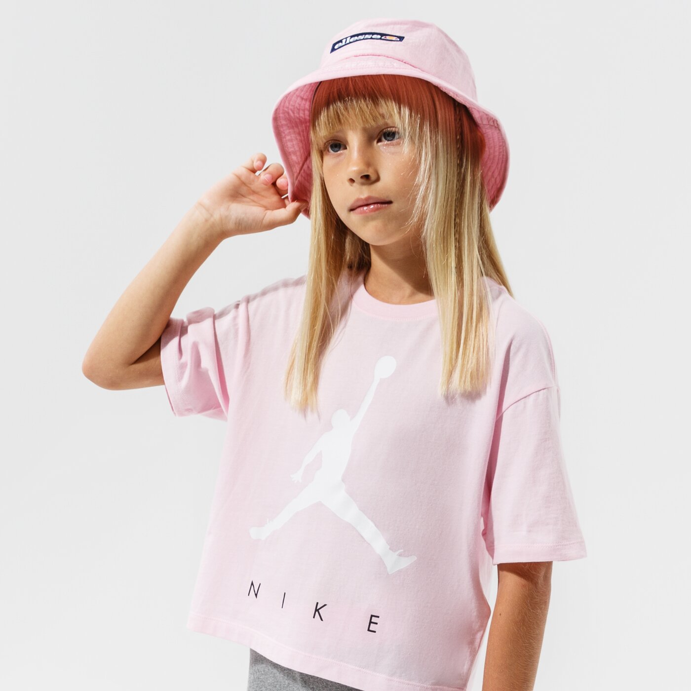 Детска тениска JORDAN ТЕНИСКА JUMPMAN BY NIKE TEE GIRL 45a763-a9y цвят розов