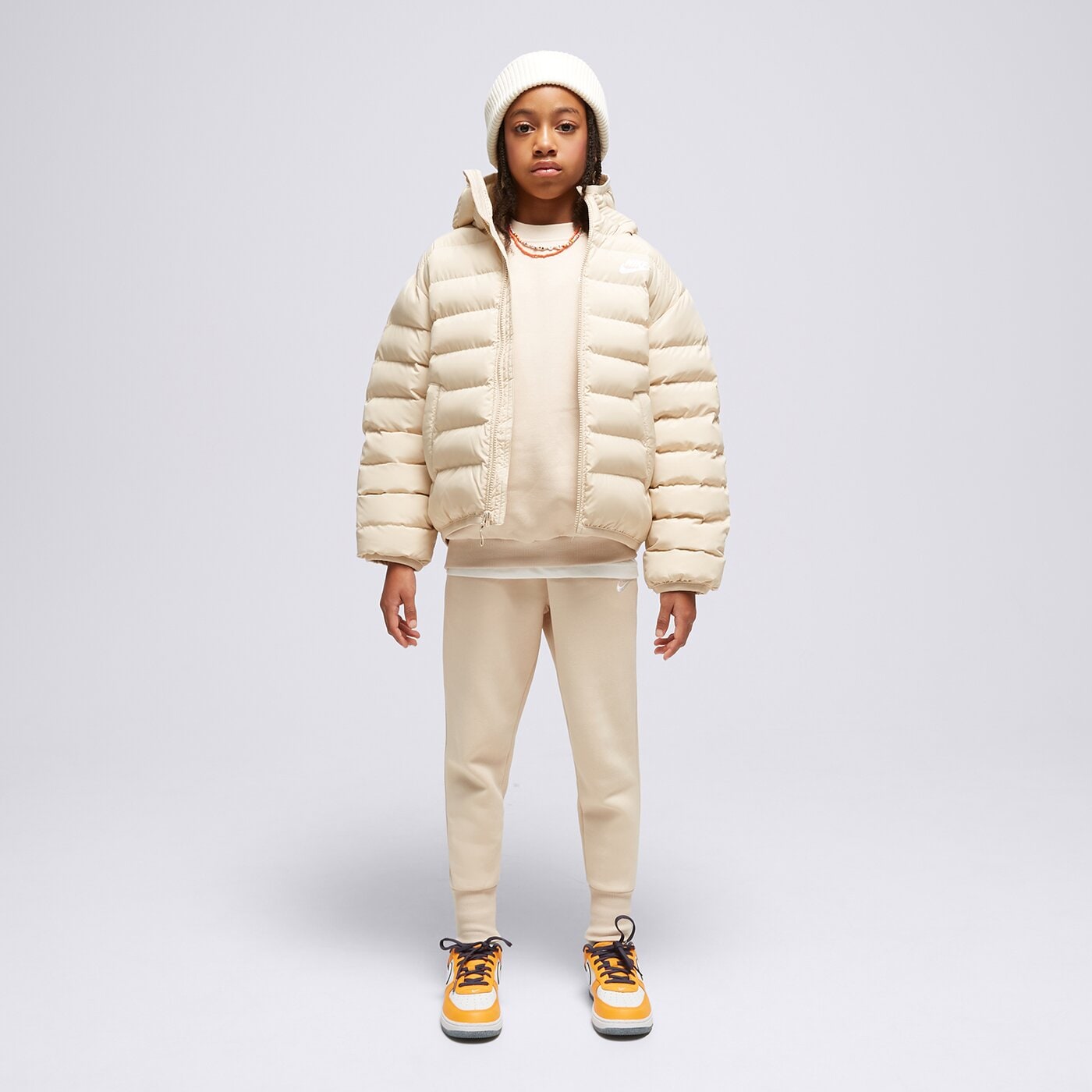 Детска преходно яке NIKE ЯКЕ ЗИМНО K NSW LOW SYNFL HD GIRL fd2845-126 цвят бежов