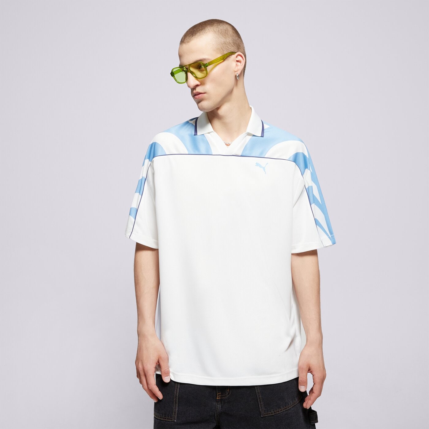 Мъжка тениска PUMA ТЕНИСКА FUTURE.PUMA.ARCHIVE RELAXED FOOTBALL JERSEY 629687 02 цвят бял