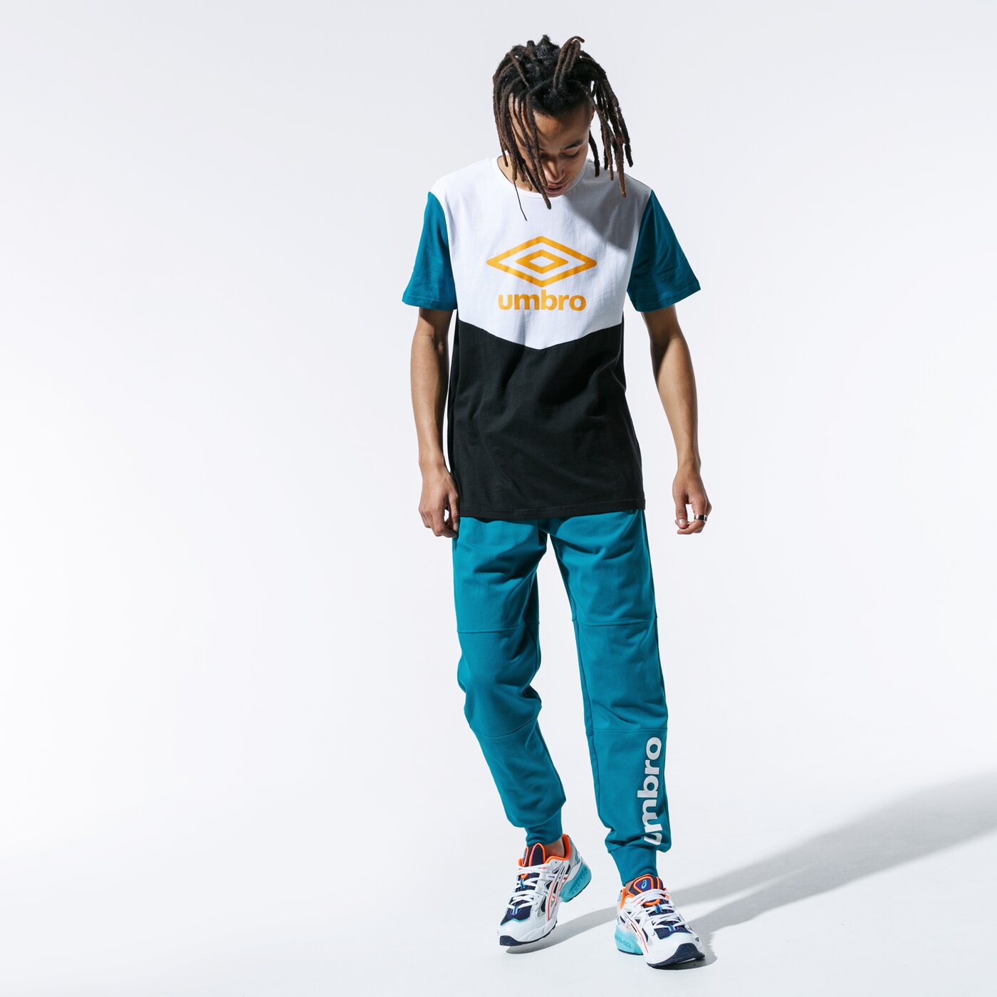 Мъжка тениска UMBRO ТЕНИСКА RETRO COLORBLOCK TEE BLK ul39tsm83002 цвят черен