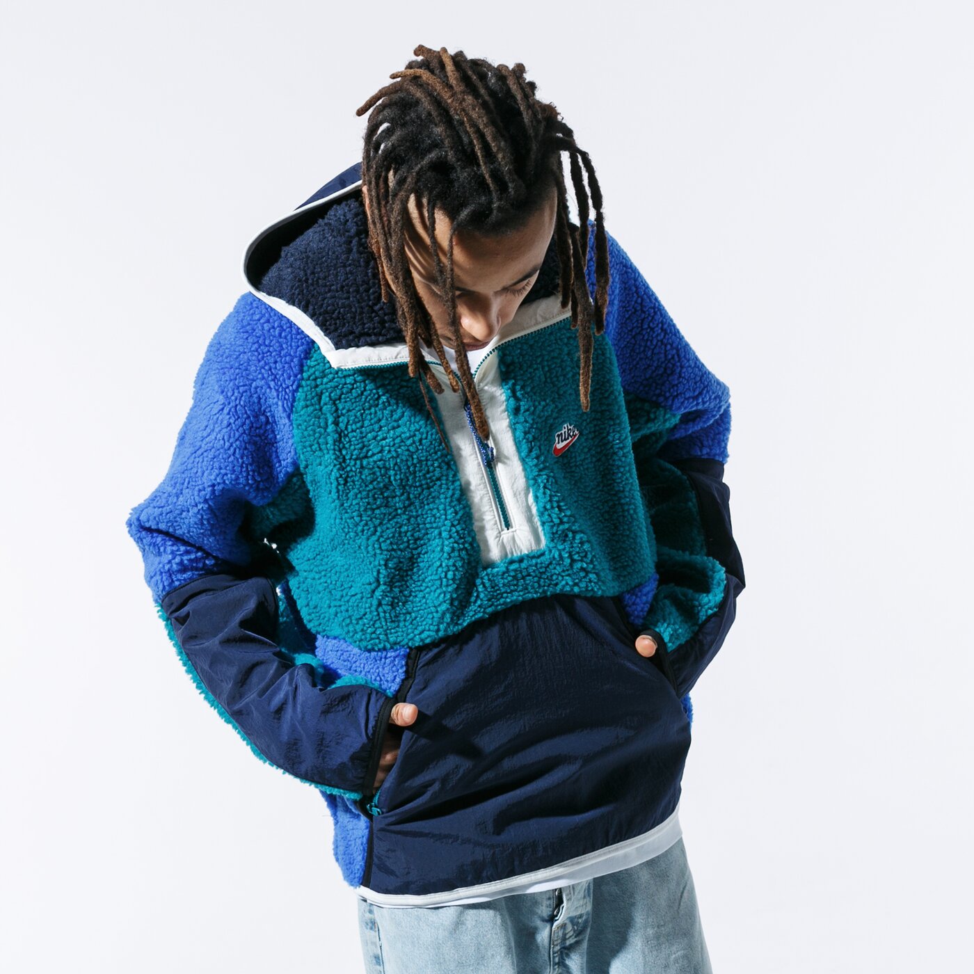 Мъжки суичър NIKE СУИТЧЪР СЪС ЗАКОПЧАВАНЕ С КАЧУЛКА   M NSW HE HOODIE HZ  bv3766-381 цвят многоцветен