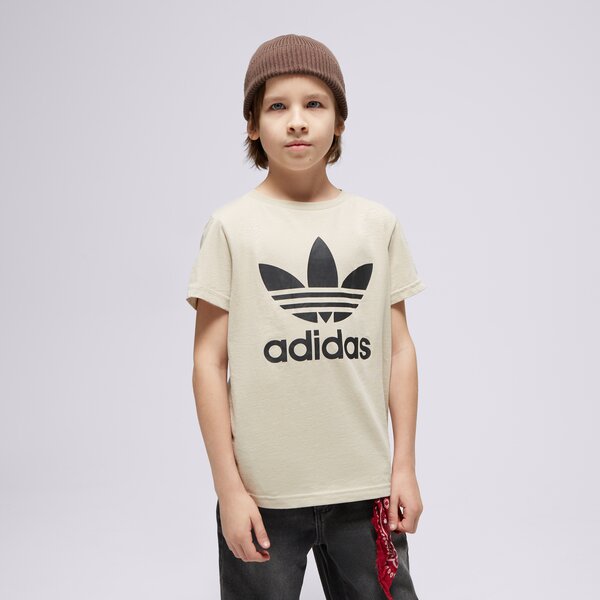 Детска тениска ADIDAS ТЕНИСКА TREFOIL TEE BOY ij7179 цвят бежов