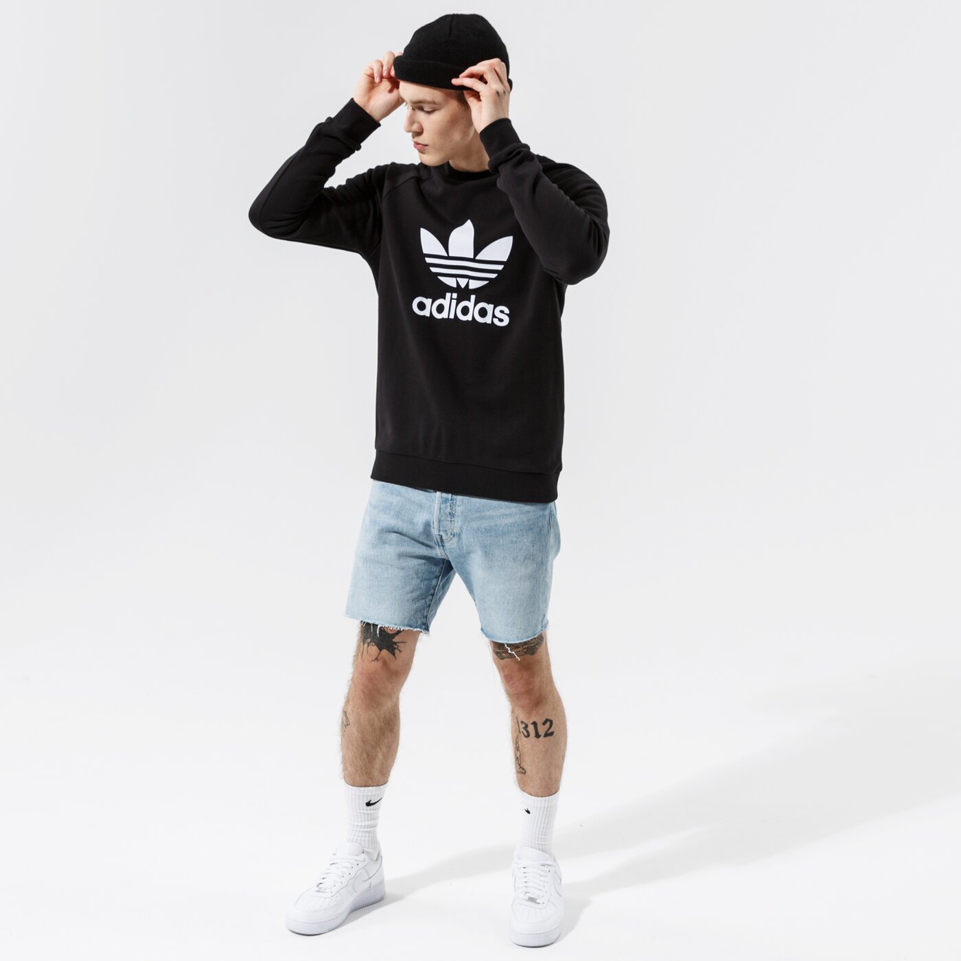 Мъжки суичър ADIDAS СУИТЧЪР TREFOIL CREW h06651 цвят черен