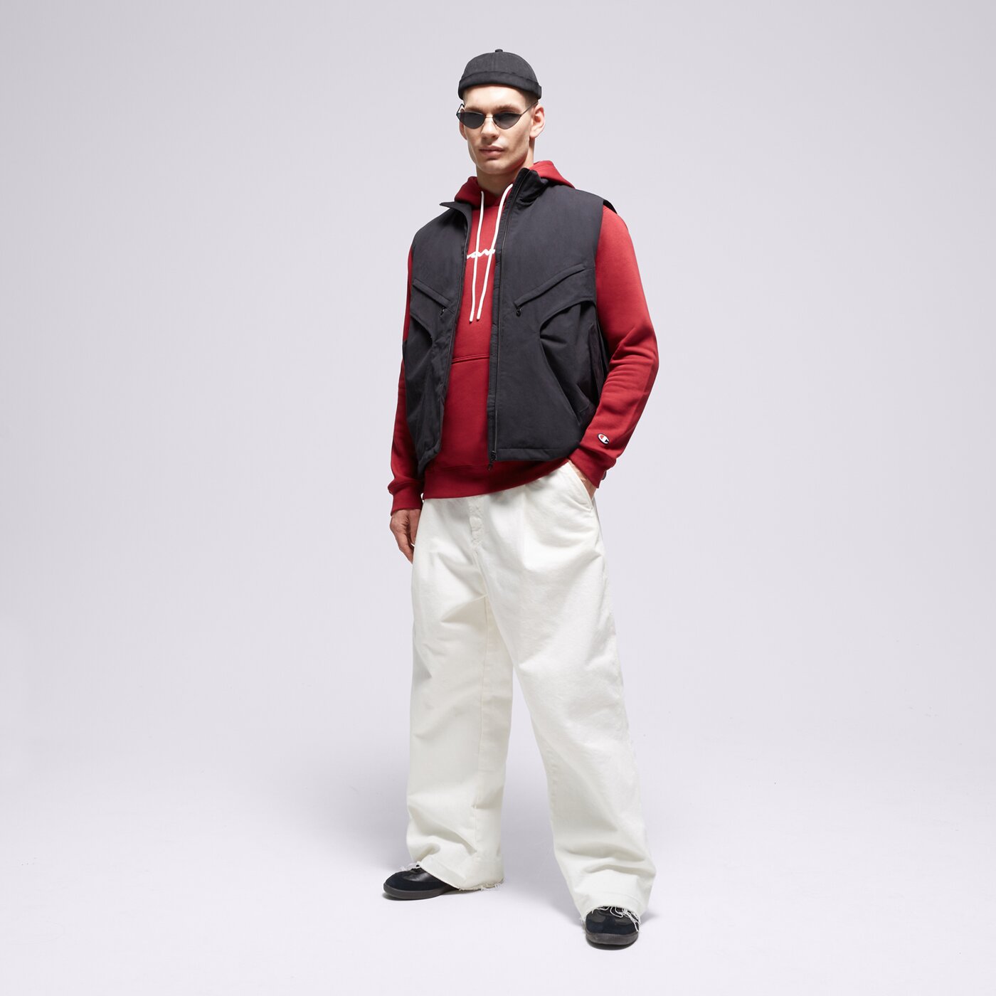 Мъжки суичър CHAMPION СУИТЧЪР С КАЧУЛКА HOODED SWEATSHIRT 219203rs508 цвят бордо