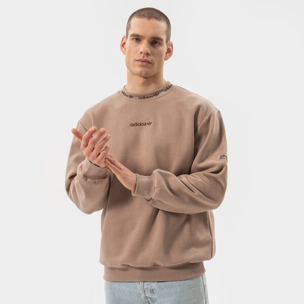 Мъжки суичър ADIDAS СУИТЧЪР TREFOIL LINEAR LABEL SWEATSHIRT hm2664 цвят кафяв