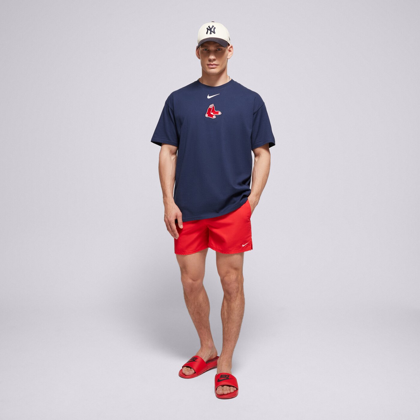 Мъжки къси панталони NIKE SWIM  ШОРТИ ESSENTIAL 5" nessa560-614 цвят червен