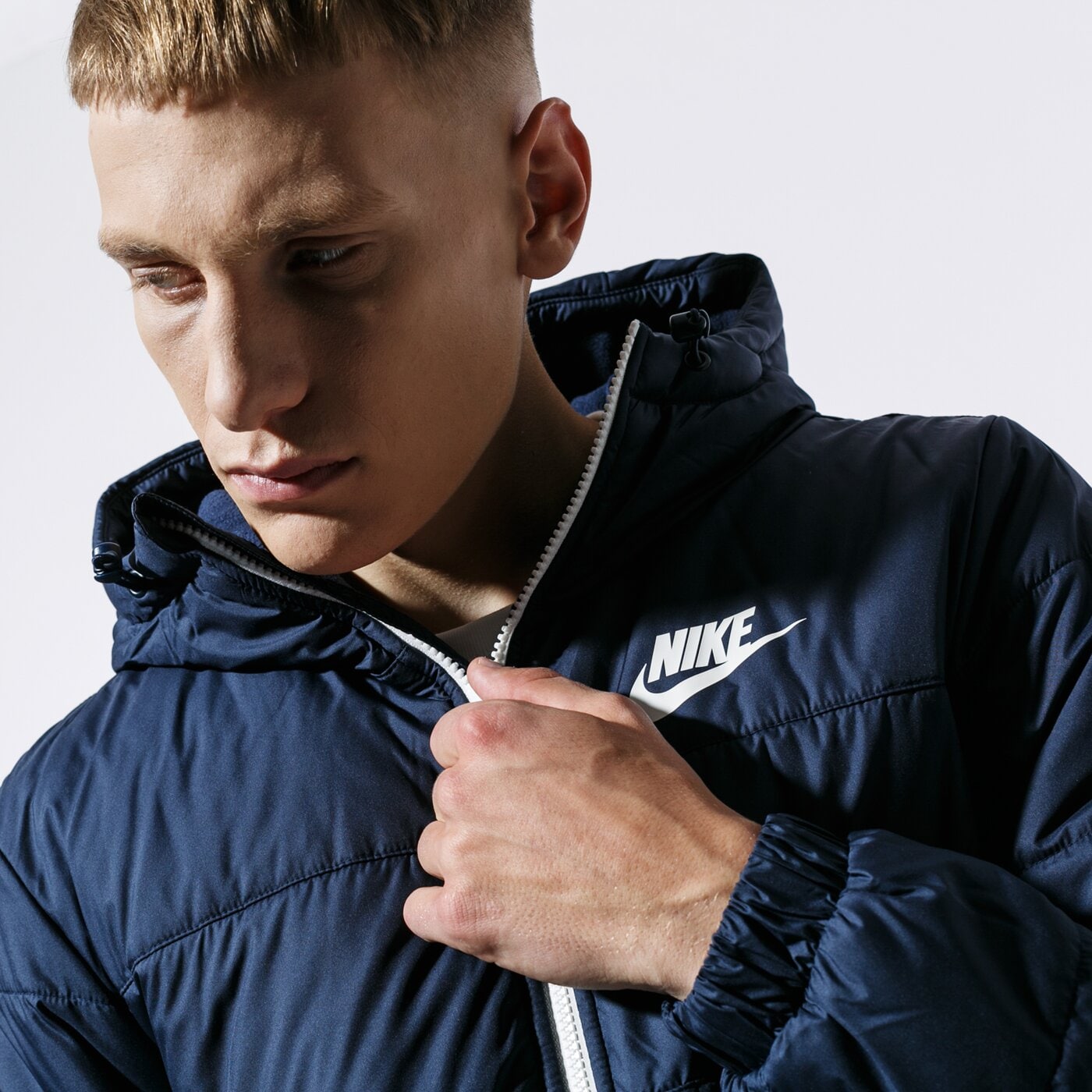 Мъжко зимно яке NIKE ЯКЕ ЗИМНО M NSW SYN FILL JKT HD FZ bv4683-452 цвят тъмносин