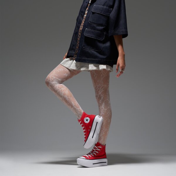 Дамски маратонки CONVERSE CTAS DOUBLE STACK a15542c цвят червен