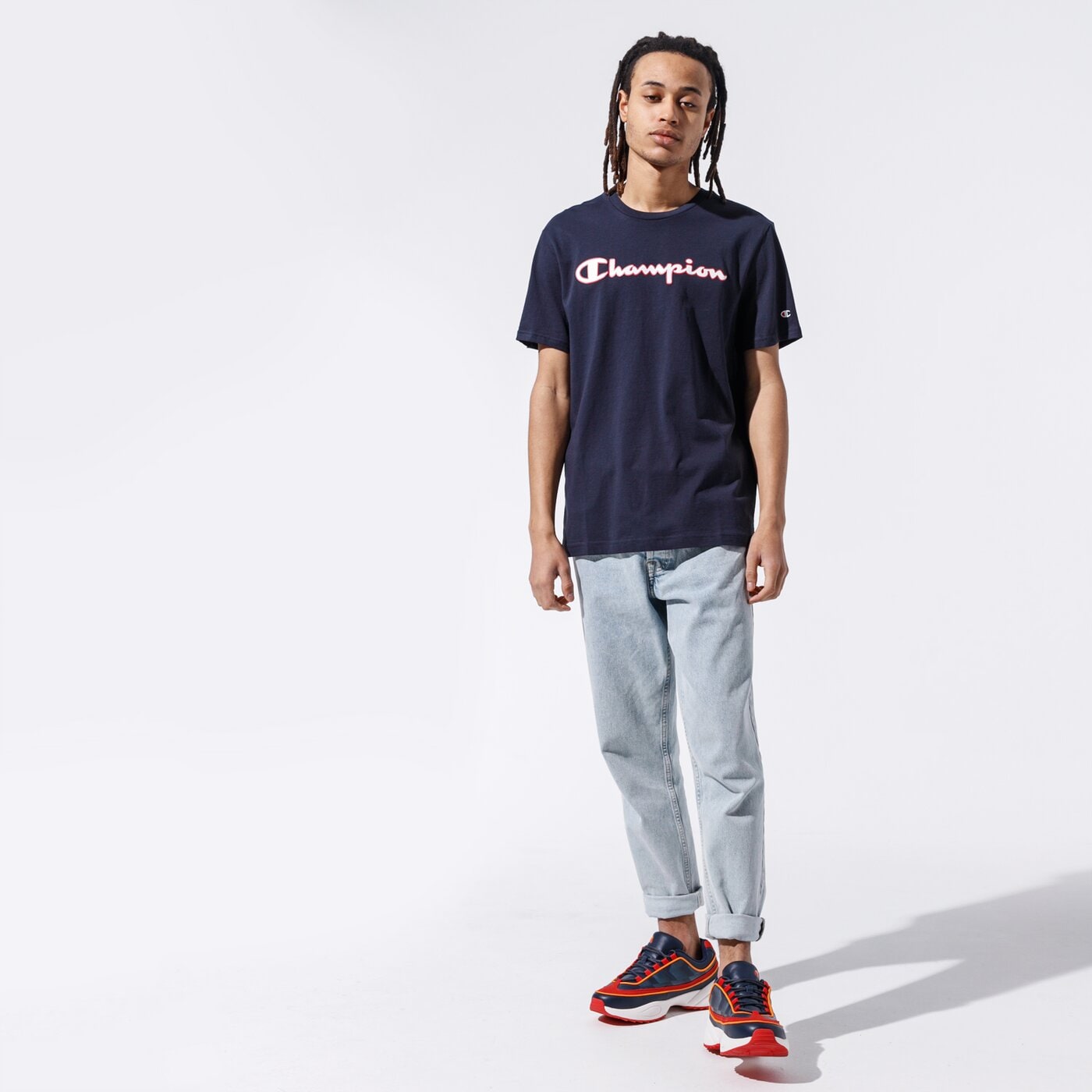 Мъжка тениска CHAMPION ТЕНИСКА LOGO TEE 215280bs501 цвят тъмносин