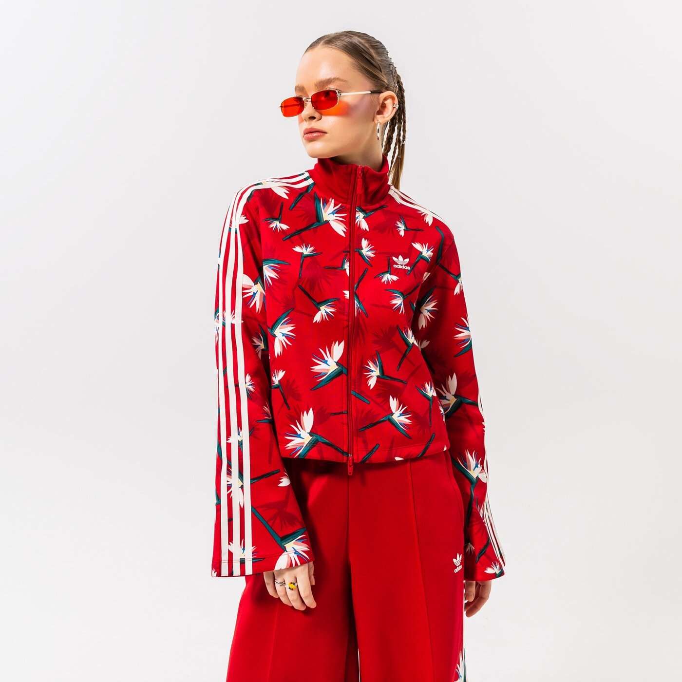 Дамско преходно яке ADIDAS ЯКЕ ПРЕХОДЕН BECKENBAUER JKT hk5218 цвят червен