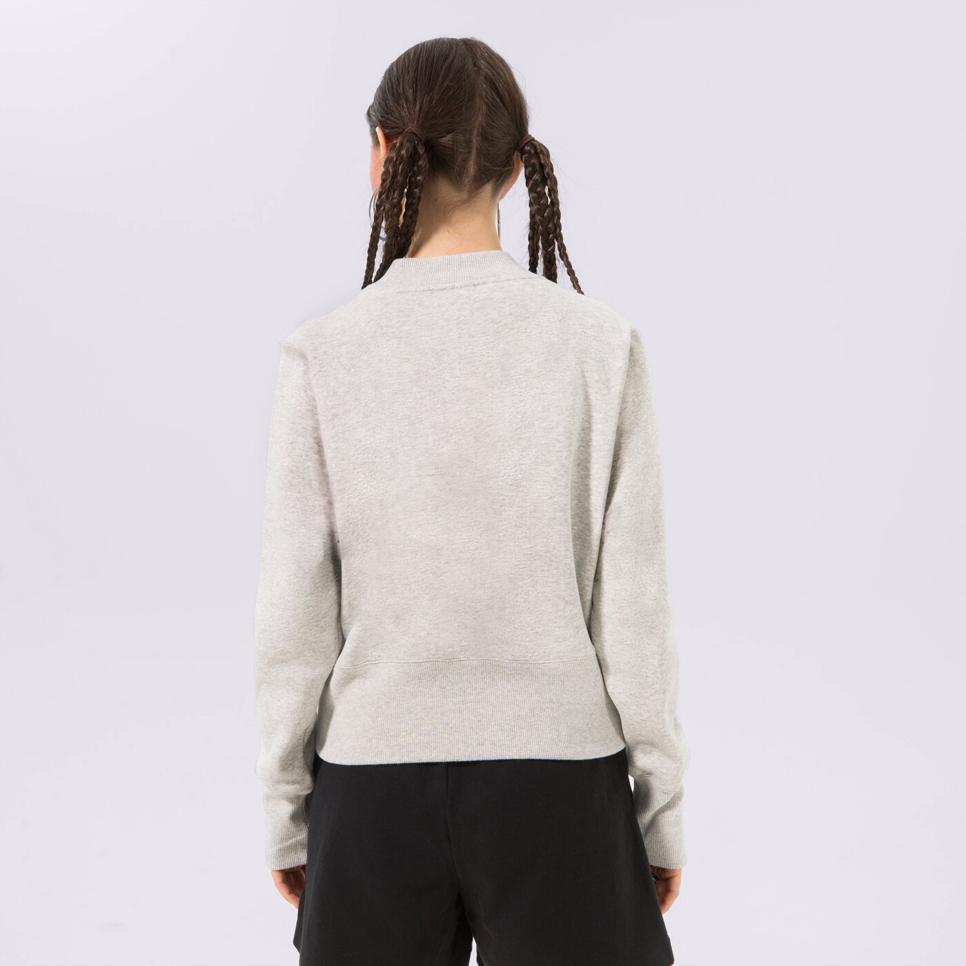 Дамски суичър NIKE СУИТЧЪР W NSW DRAPE CREW SC dv8208-050 цвят сив