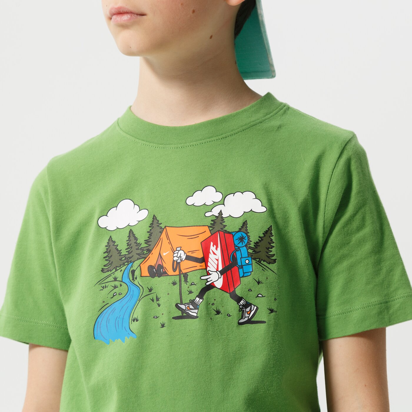 Детска тениска NIKE ТЕНИСКА B NSW TEE BOXY 1 BOY dq3854-377 цвят каки