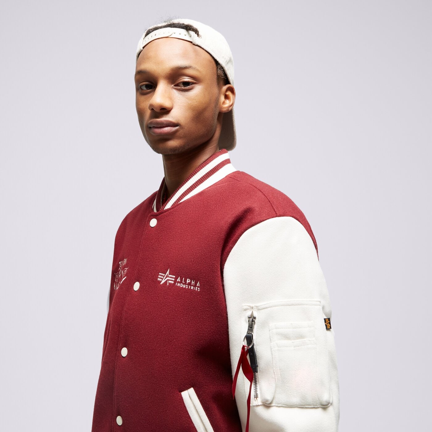 Мъжко зимно яке ALPHA INDUSTRIES ЯКЕ VARSITY AIR FORCE 138107142 цвят бордо