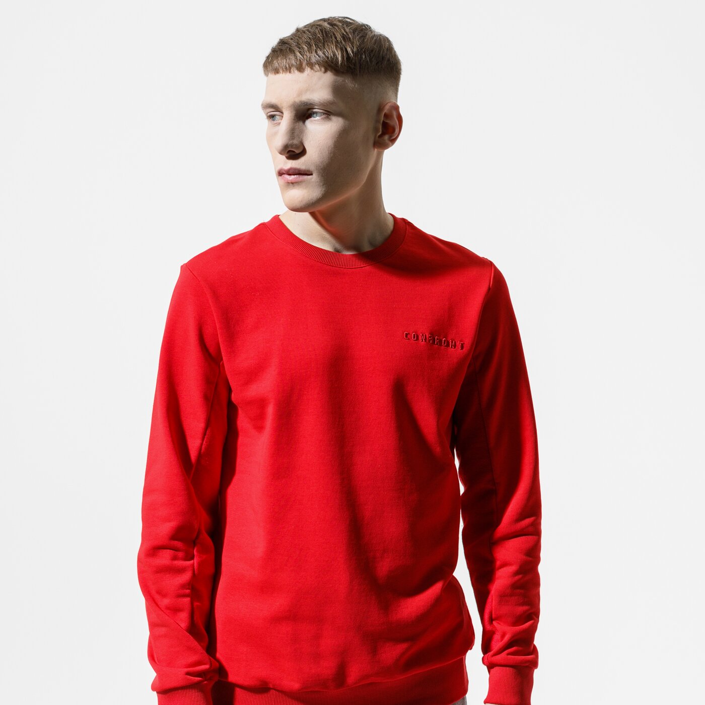 Мъжки суичър CONFRONT СУИТЧЪР JAMIE cf120blm54001 цвят червен