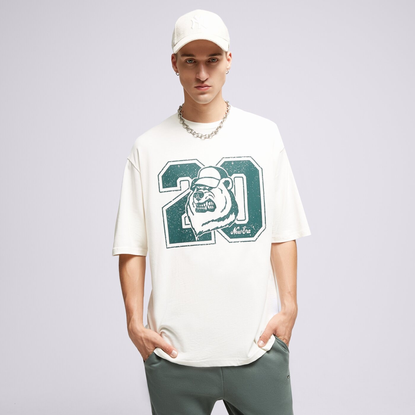 Мъжка тениска NEW ERA ТЕНИСКА NE LIFESTYLE OS NONE 60416428 цвят бял