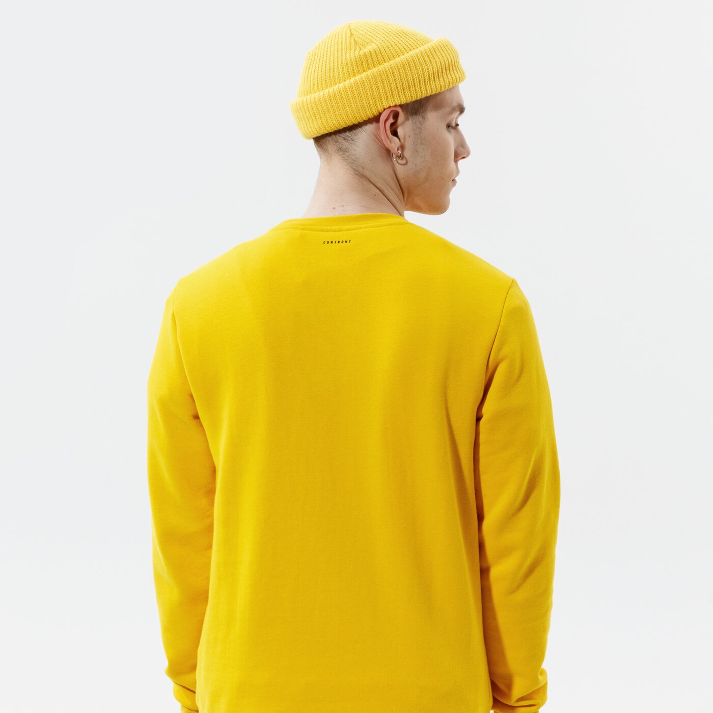 Мъжки суичър CONFRONT СУИТЧЪР SMALL LOGO CREWNECK YLW cf121blm25003 цвят жълт