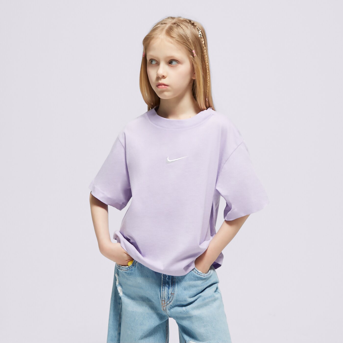 Детска тениска NIKE ТЕНИСКА SPORTSWEAR GIRL dh5750-515 цвят виолетов