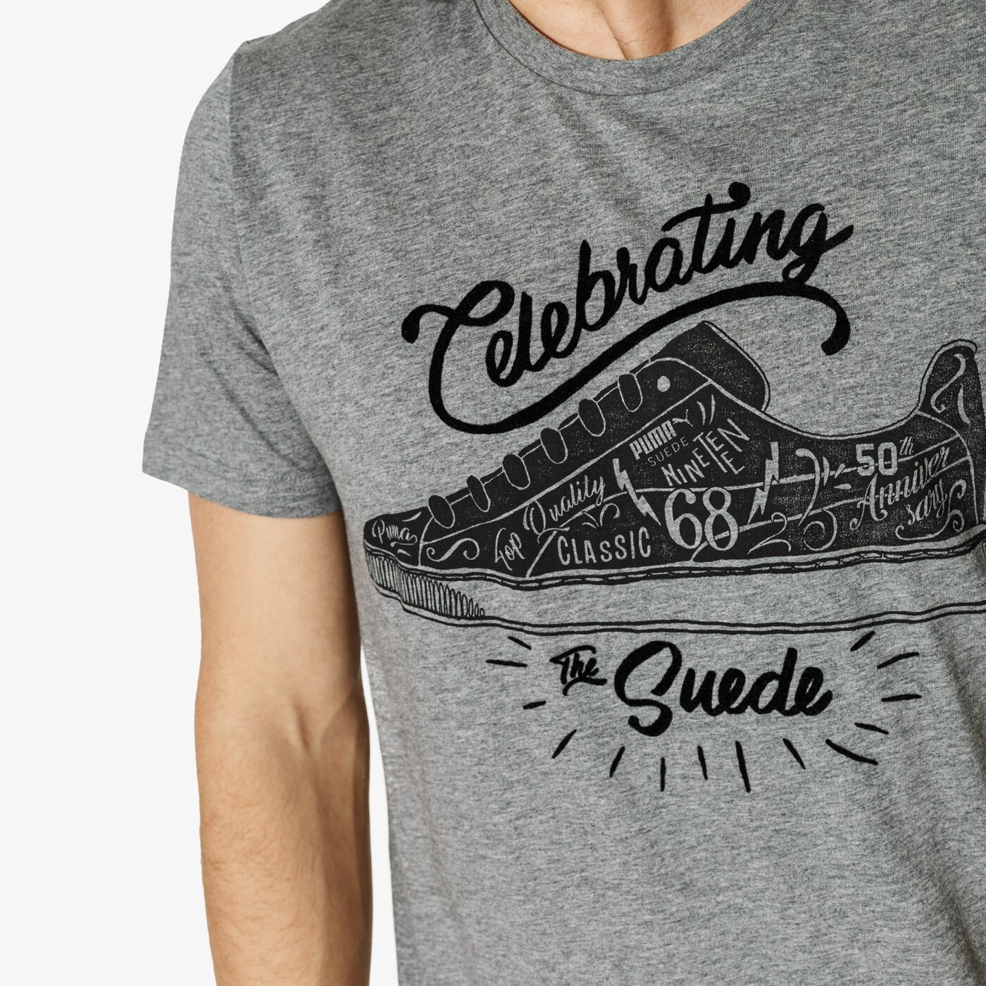 Мъжка тениска PUMA ТЕНИСКА SS SUEDE CELEBRATION TEE 85083603 цвят сив