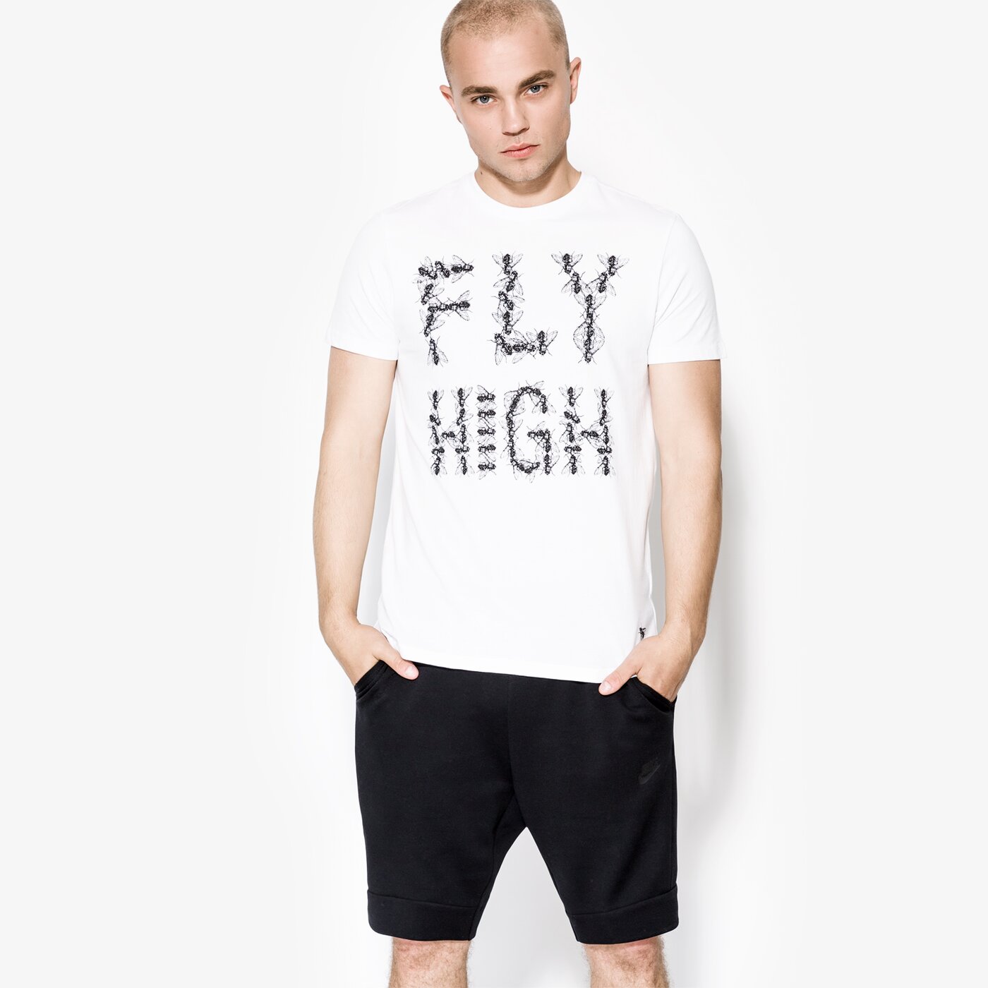 Мъжка тениска CONFRONT ТЕНИСКА SS FLY cf17tsm90001 цвят бял