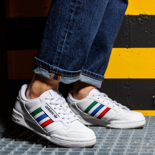 Детски маратонки ADIDAS CONTINENTAL 80 STRIPES J h05061 цвят бял