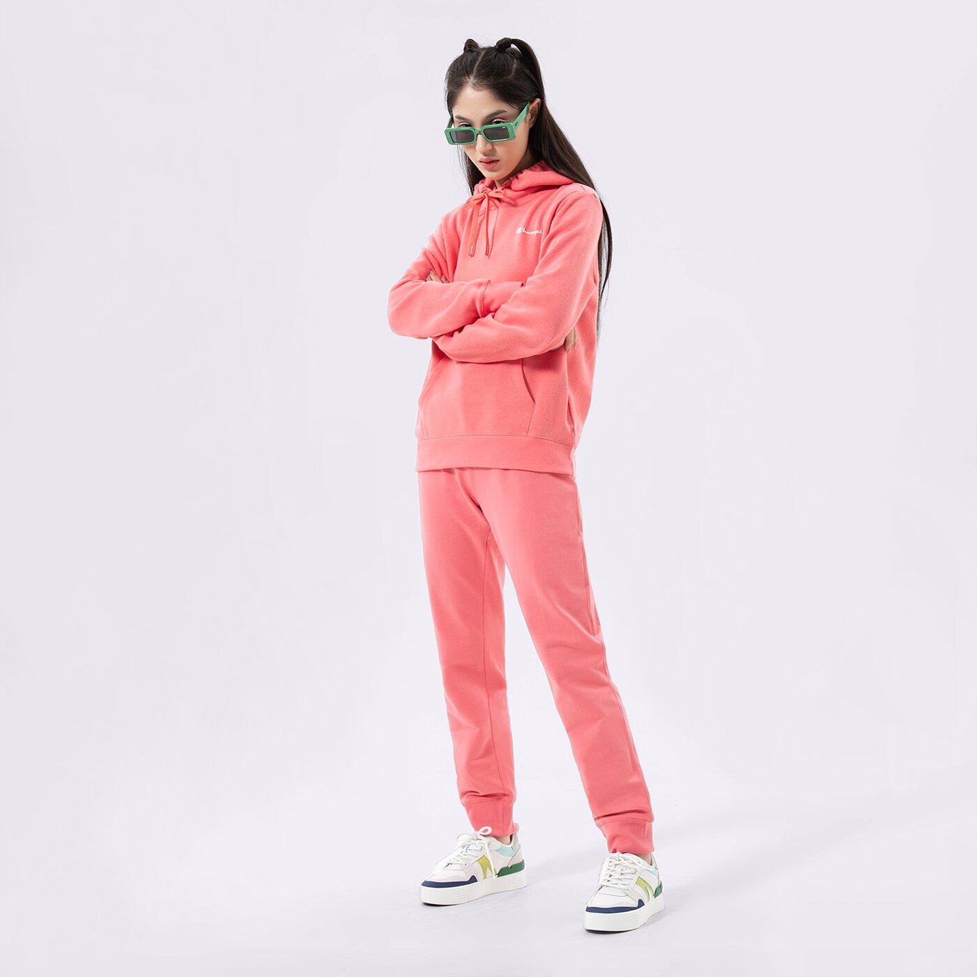 Дамски панталони CHAMPION ПАНТАЛОНИ RIB CUFF PANTS 115404ps171 цвят розов