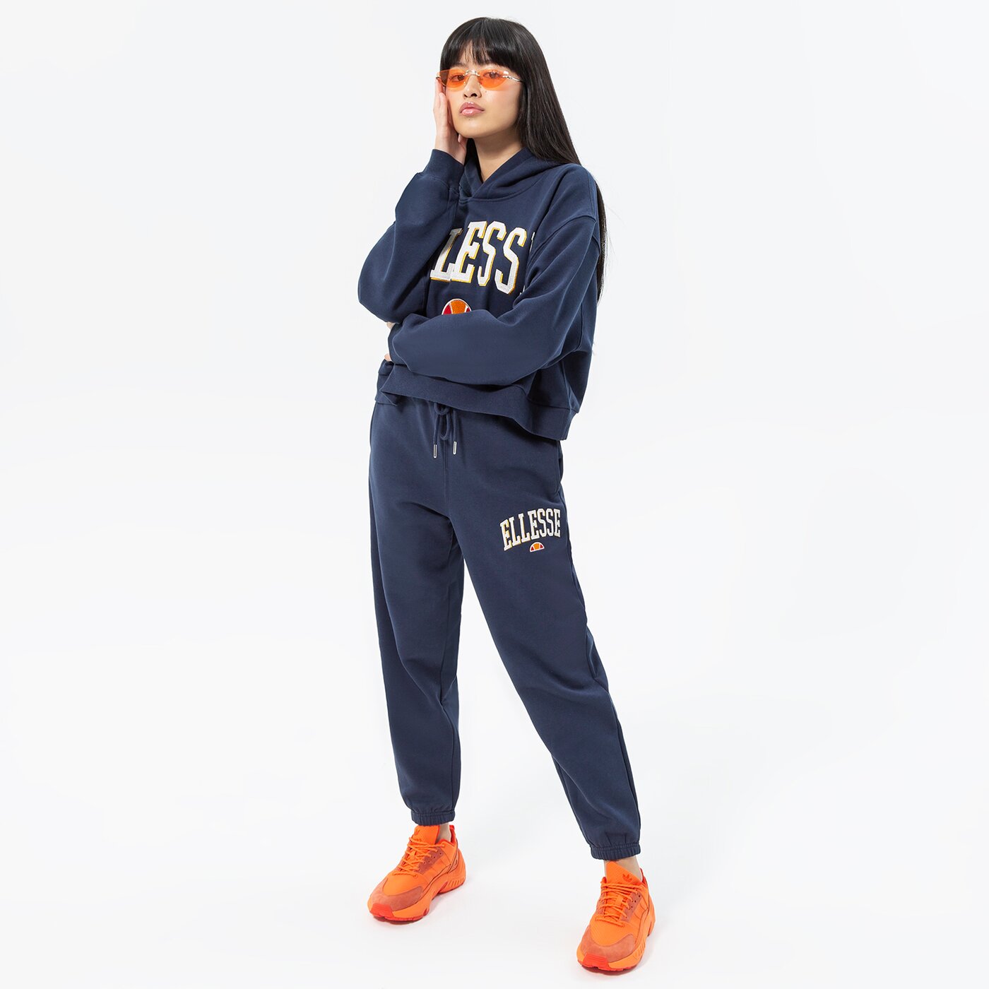 Дамски суичър ELLESSE СУИТЧЪР С КАЧУЛКА RAMO CROP HOODY NAVY sgp15918429 цвят тъмносин