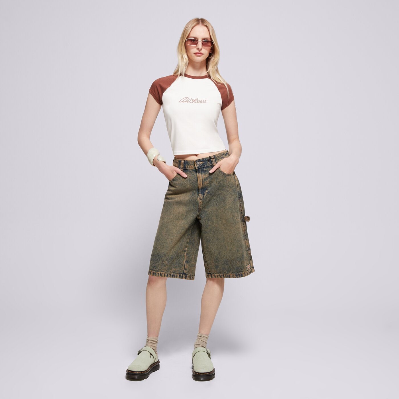 Дамска тениска DICKIES ПОТНИК DICKIES ROPE SS TEE W dk0a4z8mk471 цвят кафяв