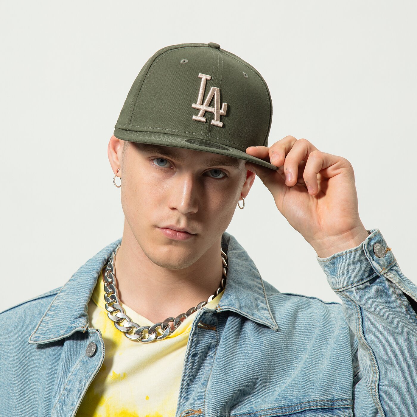 Мъжка шапка с козирка NEW ERA ШАПКА LE 9FIFTY LA DODGERS LOS ANGELES DODGERS 60298733 цвят каки