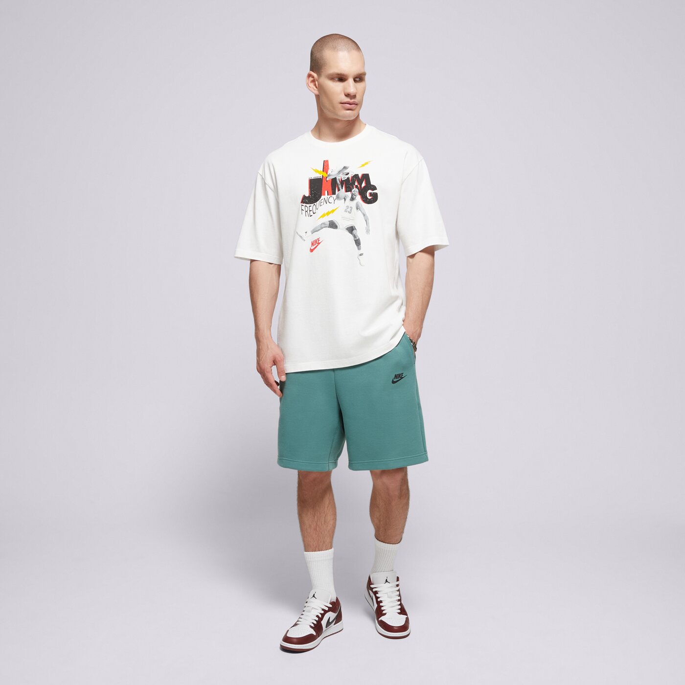 Мъжка тениска JORDAN ТЕНИСКА M J BRAND JAM 85 SS CREW hj2929-100 цвят бял