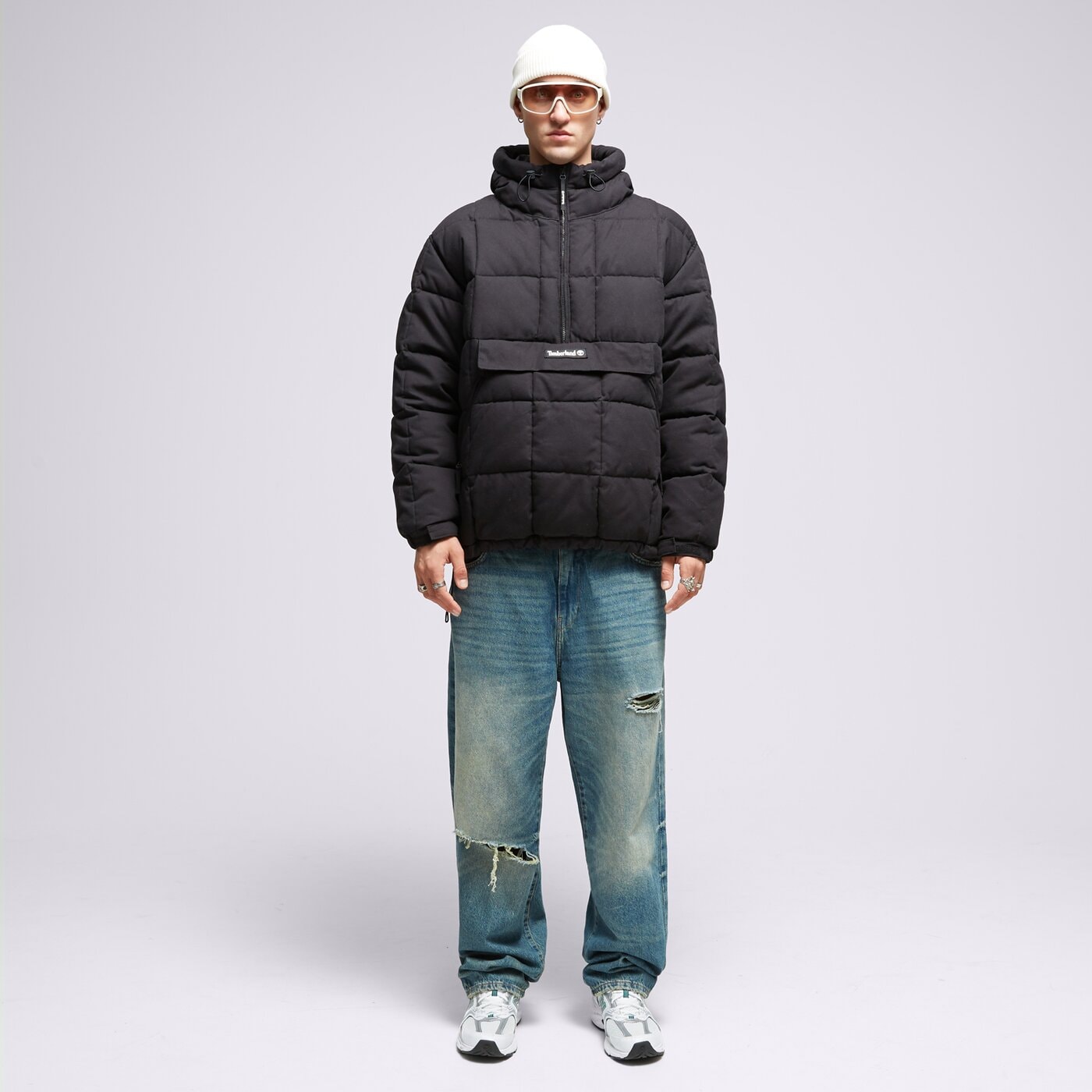 Мъжко зимно яке TIMBERLAND ЯКЕ ЗИМНО PU PUFFER ANORAK BLACK tb0a5vch0011 цвят черен