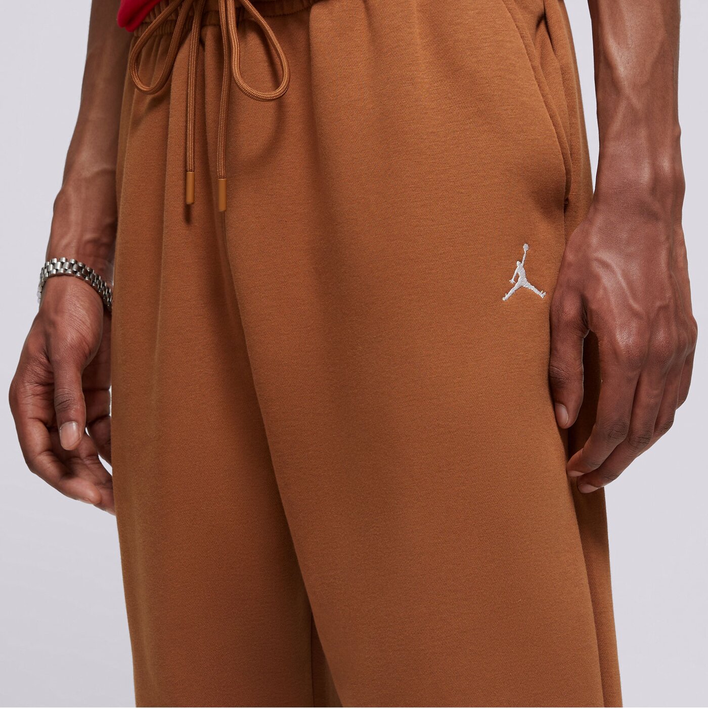 Мъжки панталони JORDAN ПАНТАЛОНИ M J ESS FLC fj7779-281 цвят кафяв