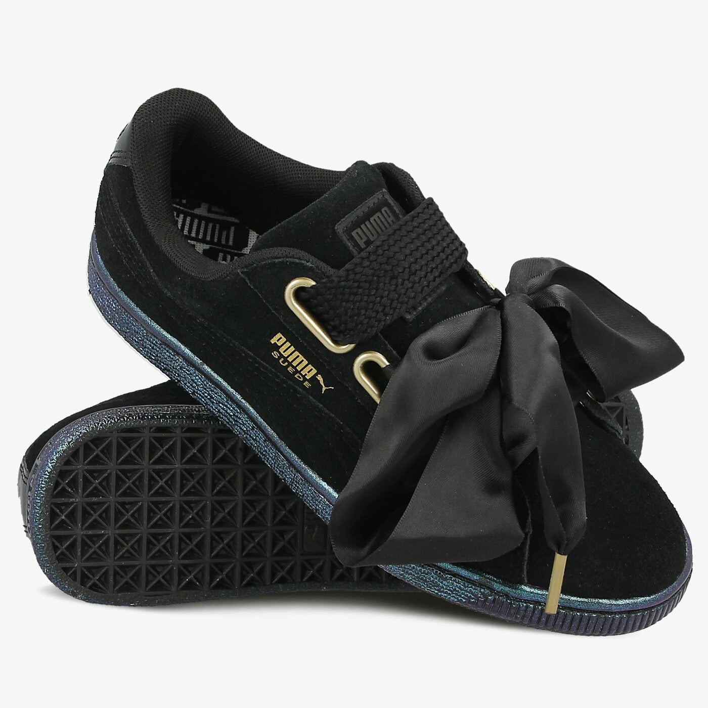 Дамски маратонки PUMA SUEDE HEART SATIN 36271403 цвят черен