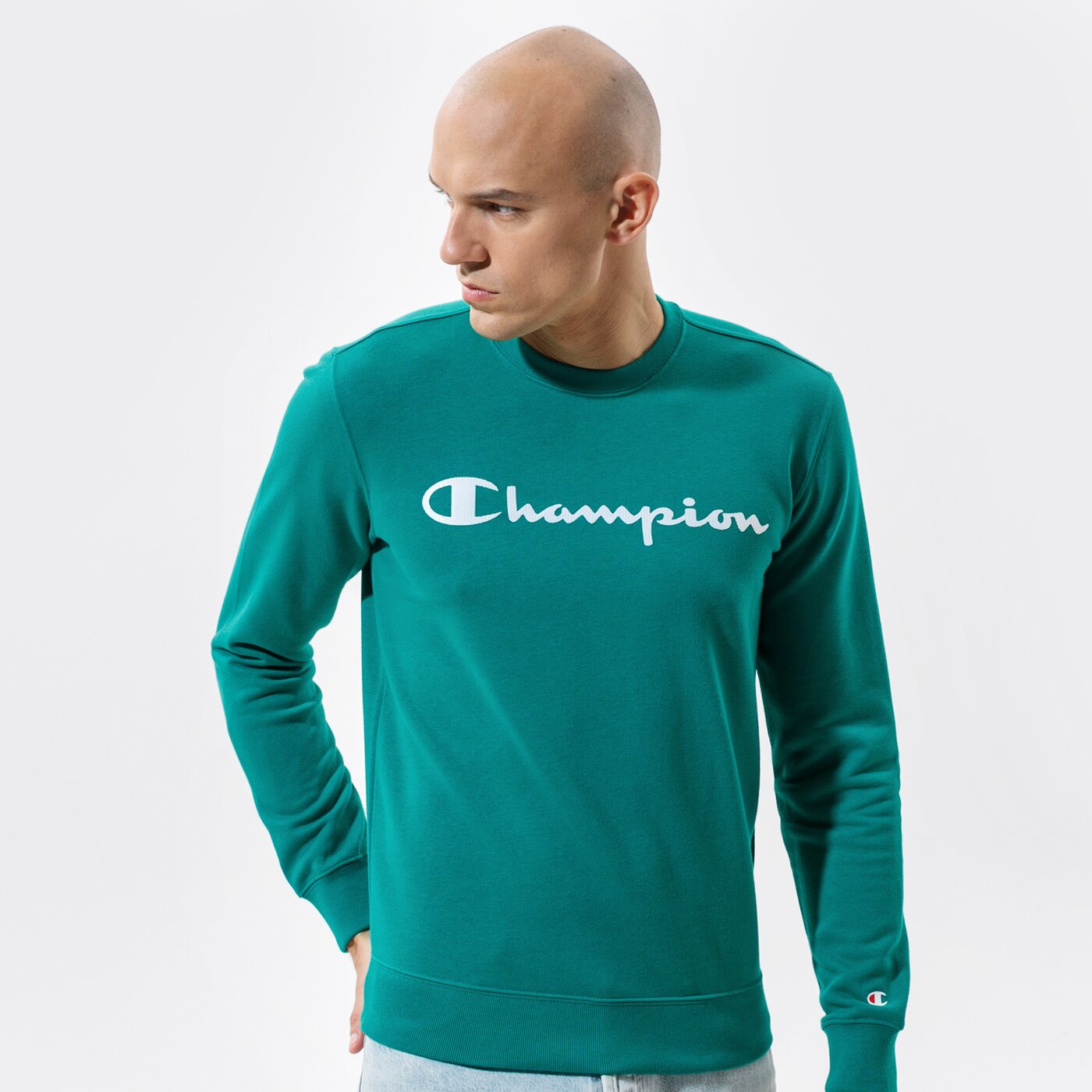 Мъжки суичър CHAMPION СУИТЧЪР CREWNECK SWEATSHIRT 214140gs040 цвят зелен